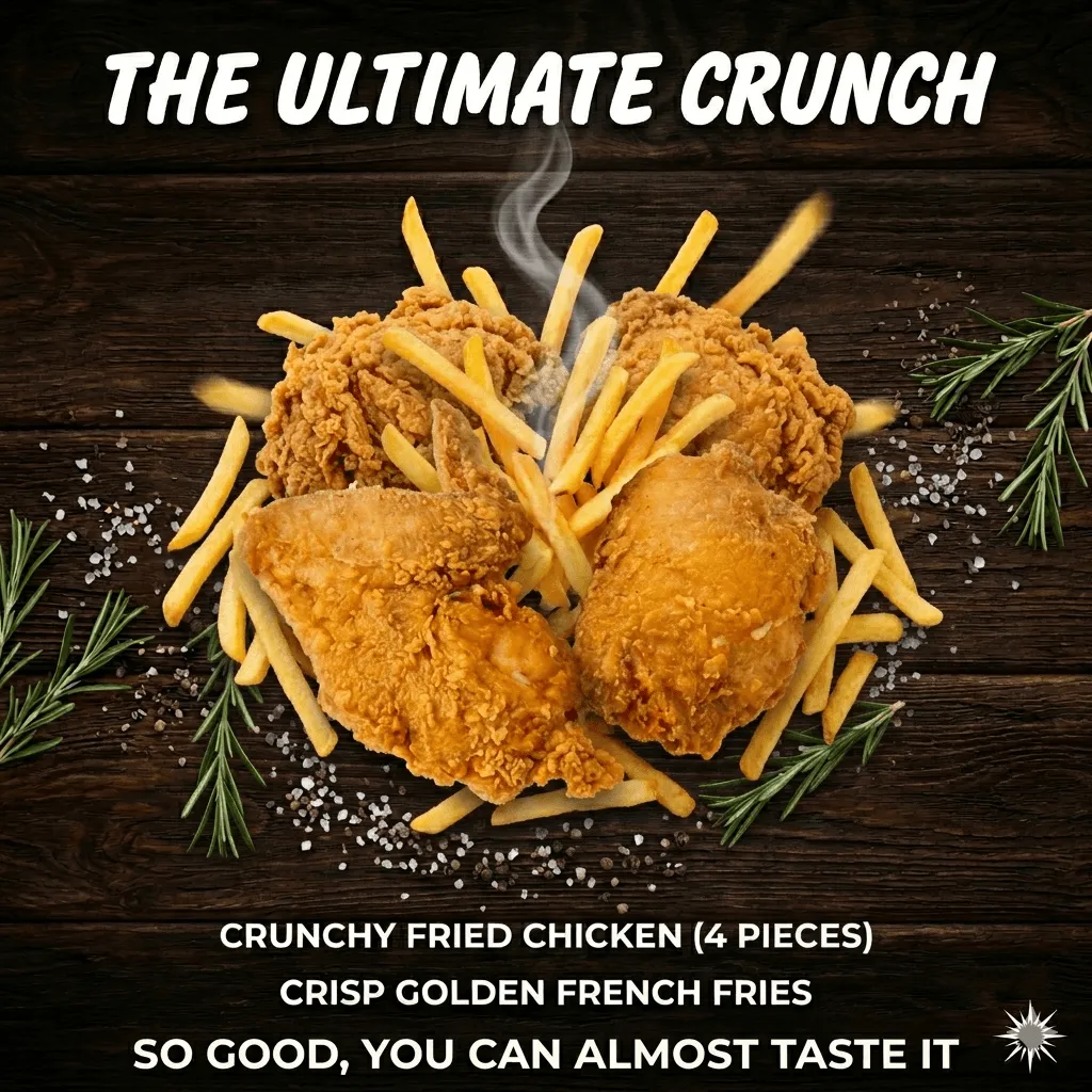 The Ultimate Crunch (4-Piece Chicken & Fries)