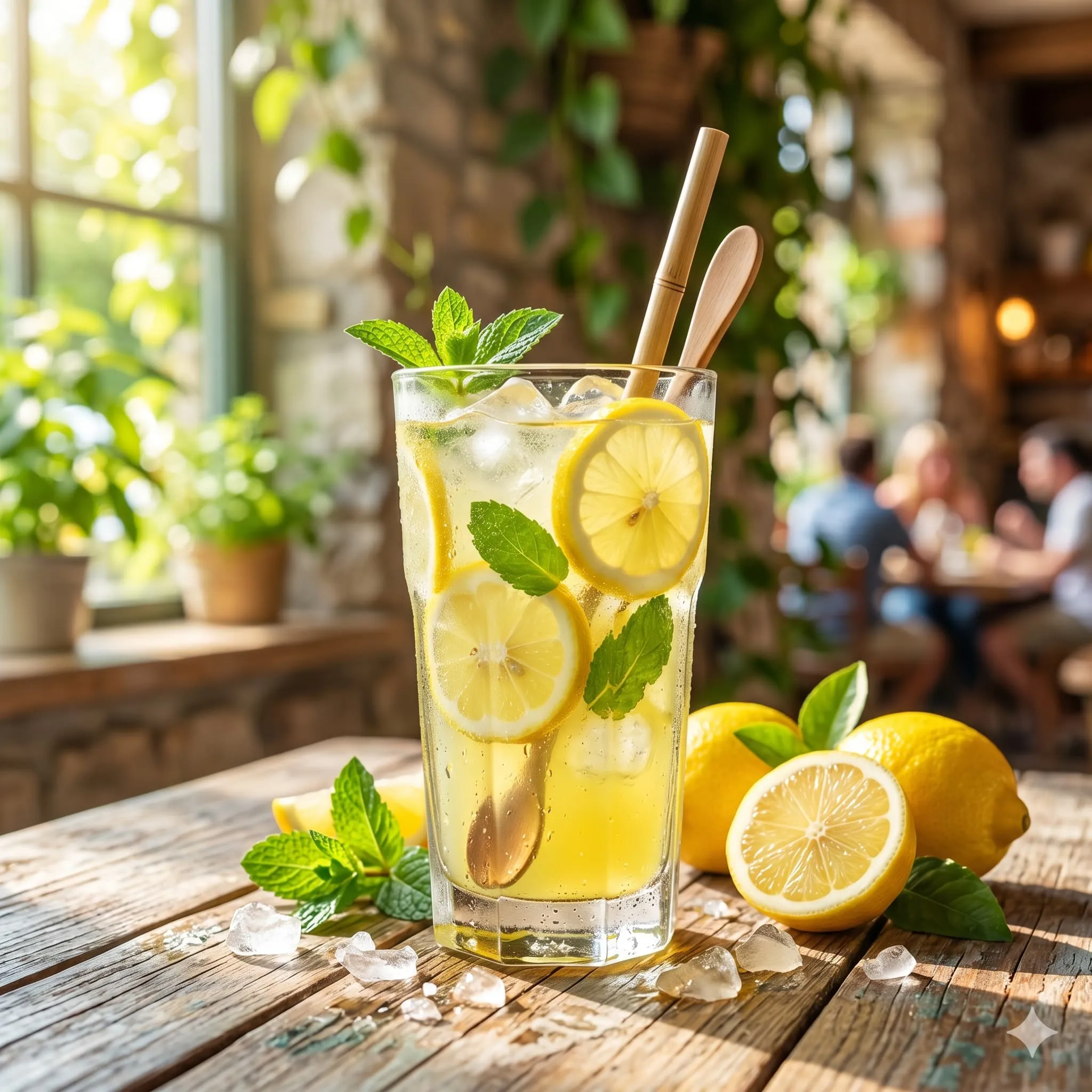 Hand-Smashed Lemon Water