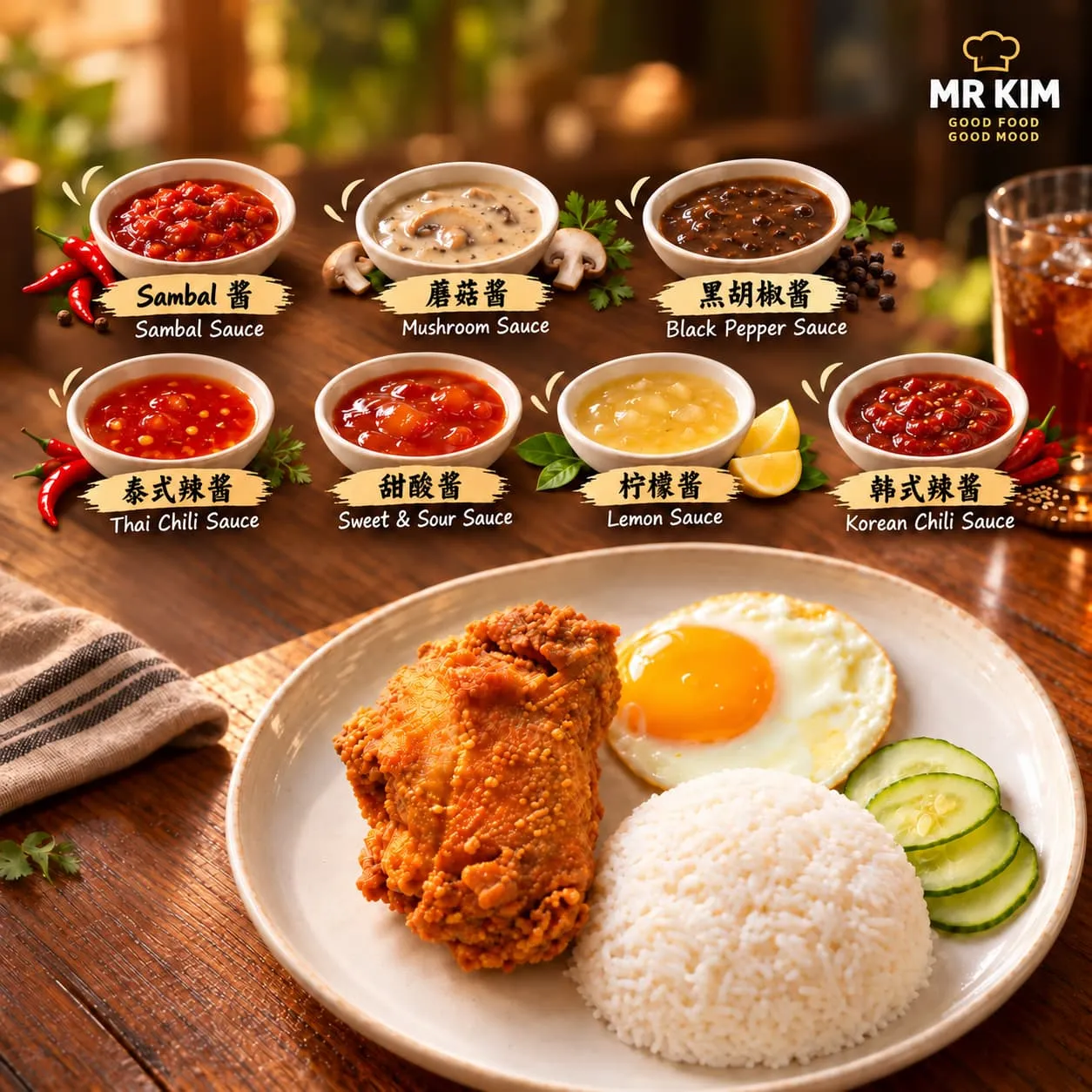 MT03  Signature Fried Chicken Rice （Chicken parts are random and cannot be selected.）