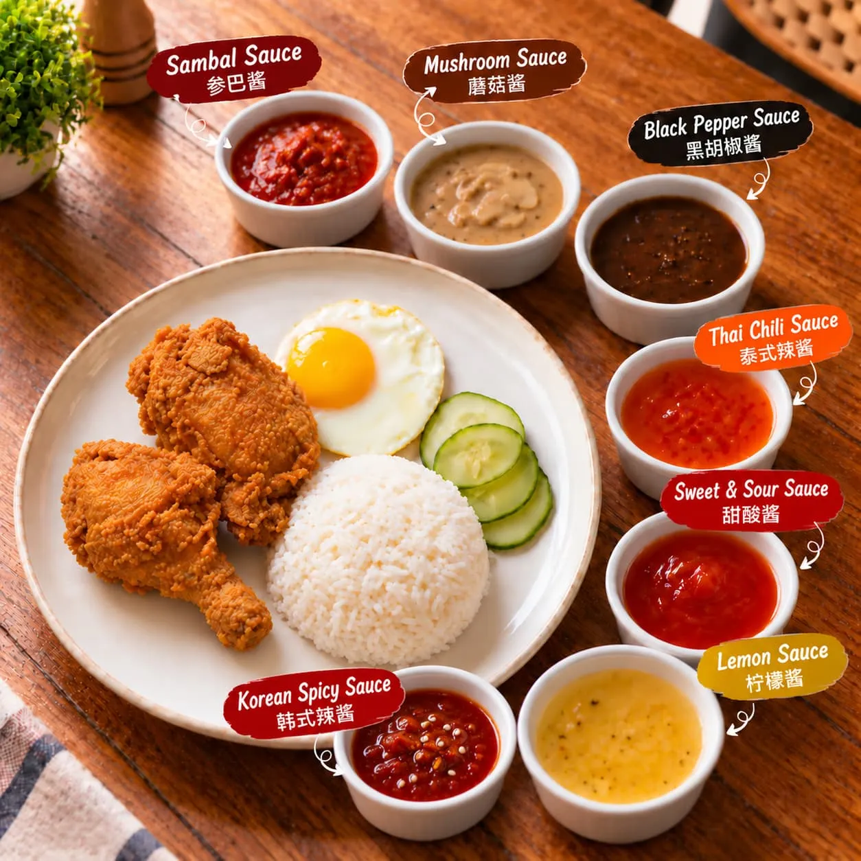 MT04  Signature Double Chicken Rice （Chicken parts are random and cannot be selected）
