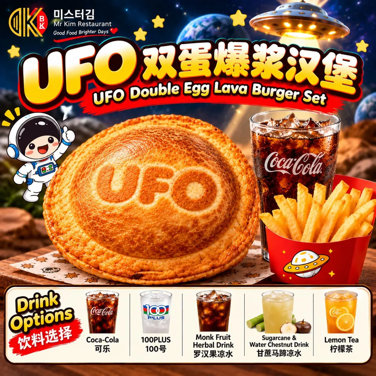 MT11 UFO Double Egg Lava Burger Combo